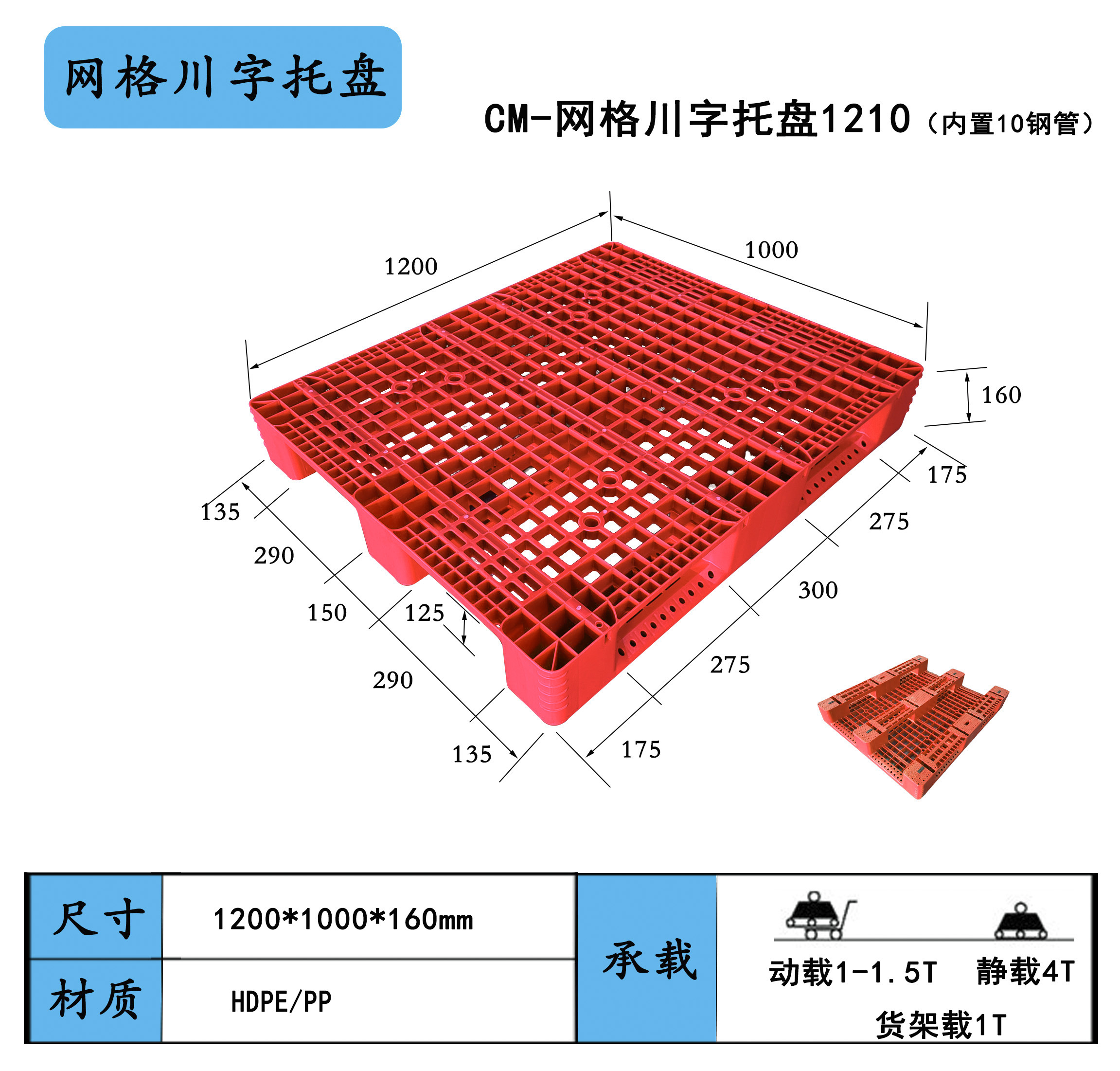 川字網(wǎng)格1210（可內(nèi)置鋼管）